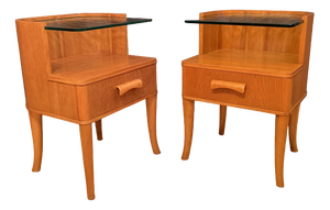 Bedside Tables by Axel Larsson for Bodafors, Sweden, 1940s, Set of 2