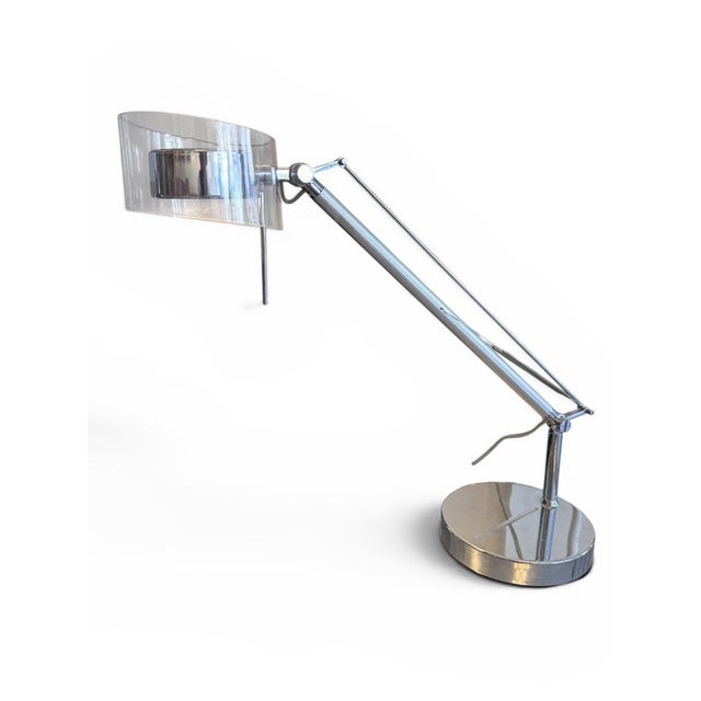 Silver Postmodernist Adjustable Articulated Table Lamp from Bellino, Belgium, 1990s For Sale - Image 8 of 8