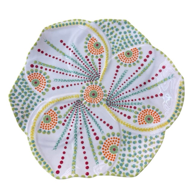 Pair of Hand-Painted South African Ceramic Platters For Sale In West Palm - Image 6 of 12