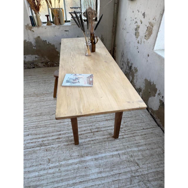 Pine and Oak Farmhouse Table, 1950s For Sale - Image 11 of 18