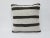 Brown & White Hemp Striped Kilim Pillow For Sale - Image 4 of 4