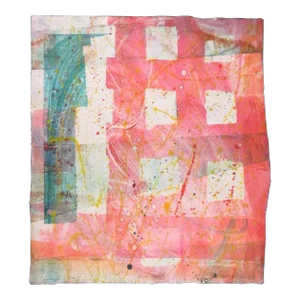 Richard Royce, Homage a Sam Francis, Folded Monoprint Mixed Media Splatter Painting Art Print, 1984