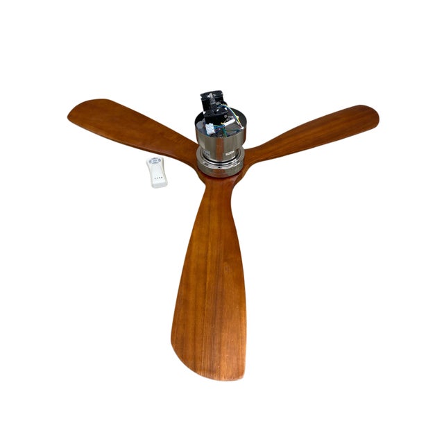 FARO 33370 LANTAU ceiling fan, brown/matte chrome, 132 cm diameter + remote control Blade length only: 60 cm Excellent...
