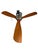 FARO 33370 LANTAU ceiling fan, brown/matte chrome, 132 cm diameter + remote control Blade length only: 60 cm Excellent...