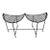 Sculptural Iron Eyelash Design Bench For Sale