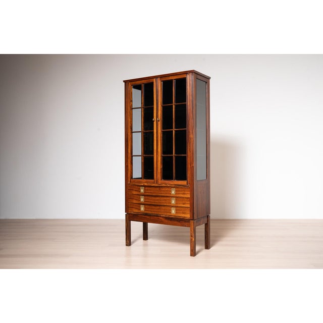 Brown Vintage Display Cabinets from Bruksbo, Norway, 1960s, Set of 2 For Sale - Image 8 of 18