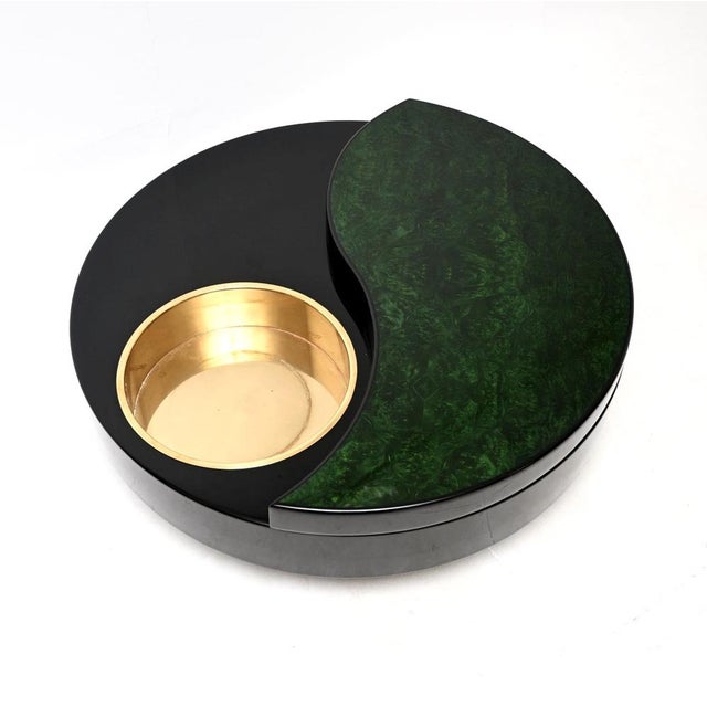 Gold Vintage Italian Yin Yang Coffee Table, 1970s For Sale - Image 8 of 11