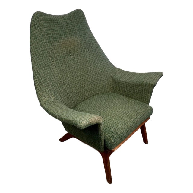 Vintage 1611-C Wingback Lounge Chair Attributed to Adrian Pearsall For Sale