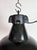 Industrial Black Enamel Pendant Lamps with Cast Iron Top, 1950s, Set of 4 For Sale - Image 9 of 18