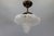 Art Deco French Frosted White Glass and Brass Ceiling Light, 1930s For Sale - Image 12 of 18