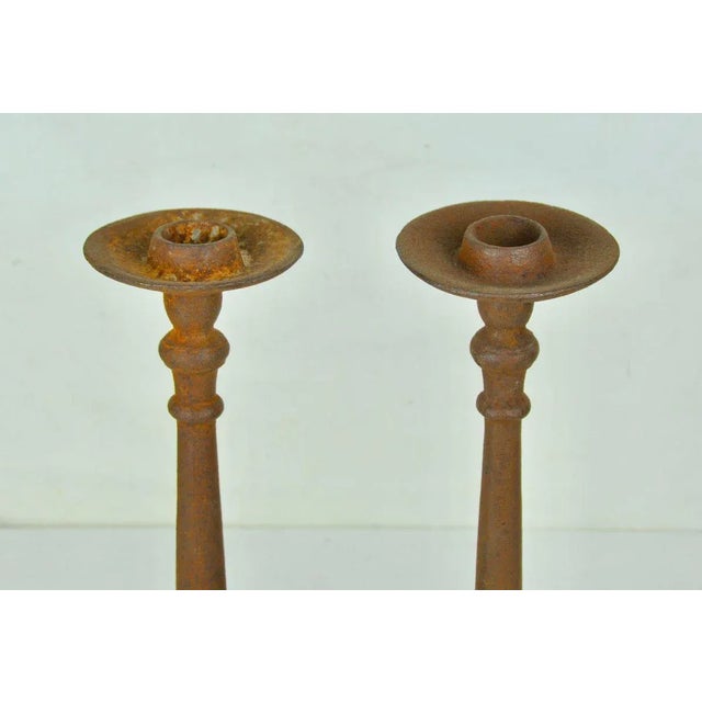Iron Candleholders, 1940s, Set of 2 For Sale - Image 3 of 7