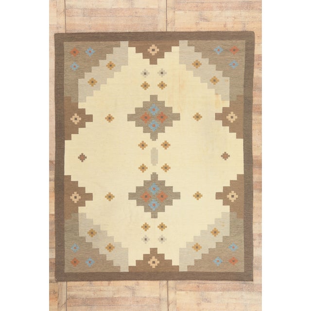 Vintage Indian Kilim Rug, 07'11 X 09'11 For Sale - Image 10 of 10