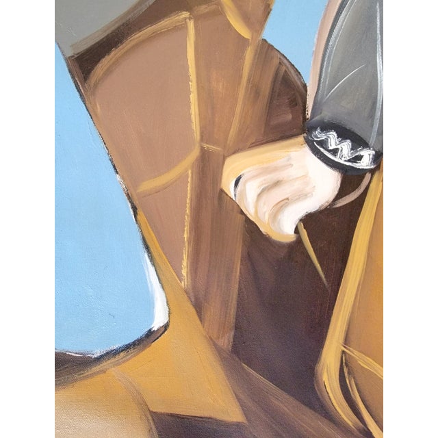 2020s Large Contemporary Portrait Modern Multi Figure Oil Painting 160 X 96.5 CM For Sale - Image 5 of 11