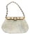 Vintage White Beaded Handbag With Pastel Enamel, Circa Mid-20th Century, Europe For Sale