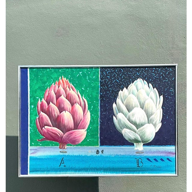 An original work by Peter Read, this striking botanical composition presents a sophisticated interpretation of the humble...