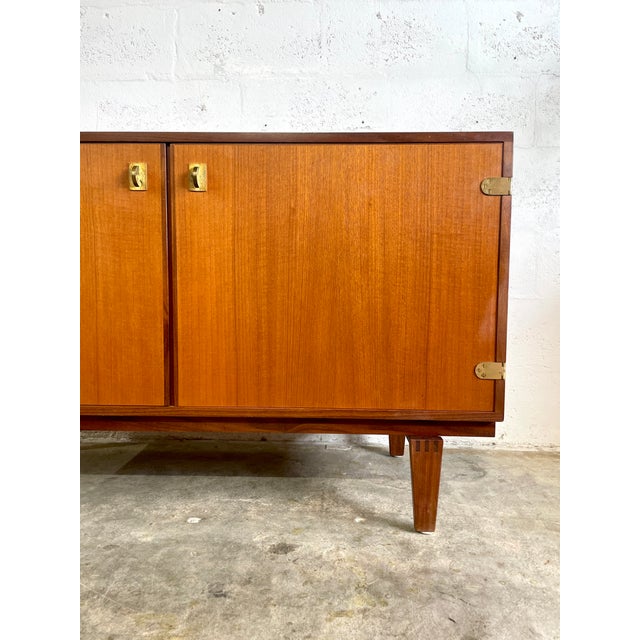 Brown Danish Modern Sideboard or Console by Peter Lovig Nielsen For Sale - Image 8 of 9