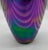 Iridescent Pulled-Feather Art Glass Vase in the Style of Mt. St. Helens — Purple, Teal & Gold — Hollywood Regency, Modernist For Sale - Image 14 of 14