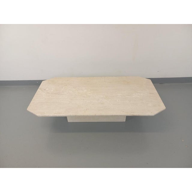 Vintage Travertine Coffee Table, 1980s For Sale - Image 4 of 15