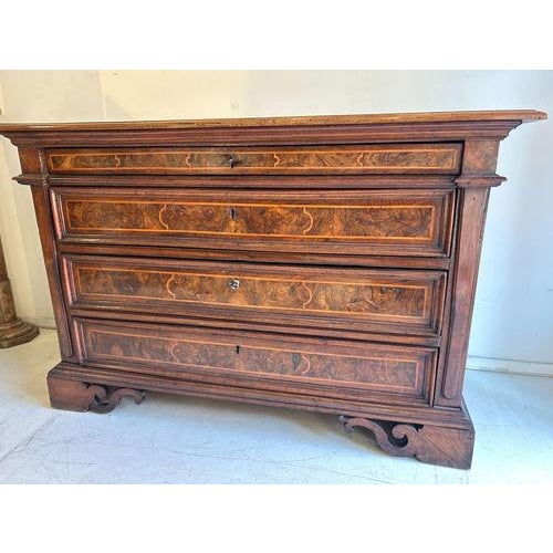 Chest of Drawers with Maple and Walnut Burl Inlays, 17th Century For Sale - Image 10 of 10