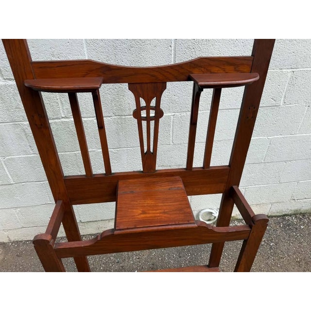 Antique Arts and Crafts Hall Tree, Umbrella Stand For Sale - Image 15 of 16