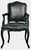 Dark Green Black Faux Crocodile & Glossy Black Louis XV Style Armchair For Sale - Image 8 of 8