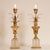 1970s Mid Century French Table Lamps Crystal and Gold Brass Reed Modern Lamps - A Pair For Sale - Image 11 of 12