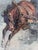 Vintage Original Horse Oil Painting, Large Signed Equestrian Wall Art For Sale - Image 4 of 14