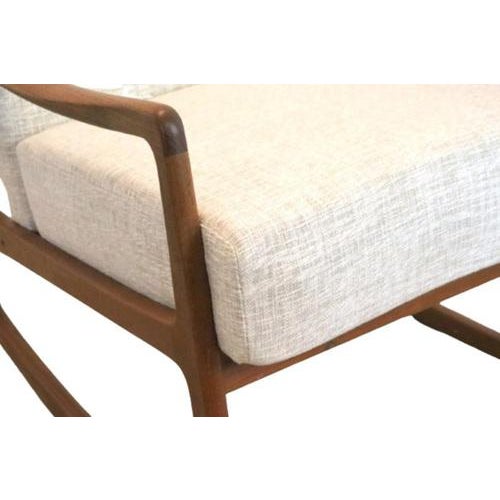 Vintage Rocking Chair attributed to Ole Wanscher for France & Søn / France & Daverkosen For Sale - Image 17 of 18