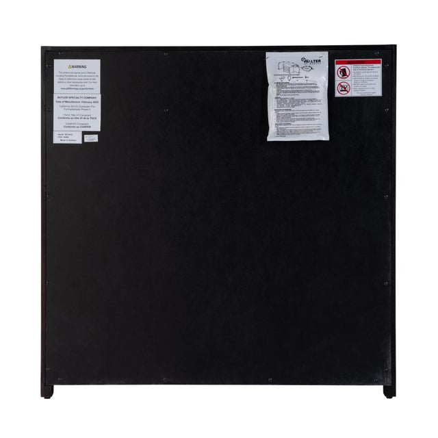 Lark 31 in. W Rectangular Wood Accent Storage Cabinet with 1 Drawer and 2 Doors, Washed Black For Sale - Image 9 of 11