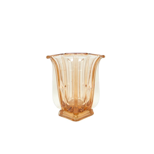 The vase comes from the Polish Glassworks "Zawiercie". It is a unique form from the local steelworks. Vase made of ground...