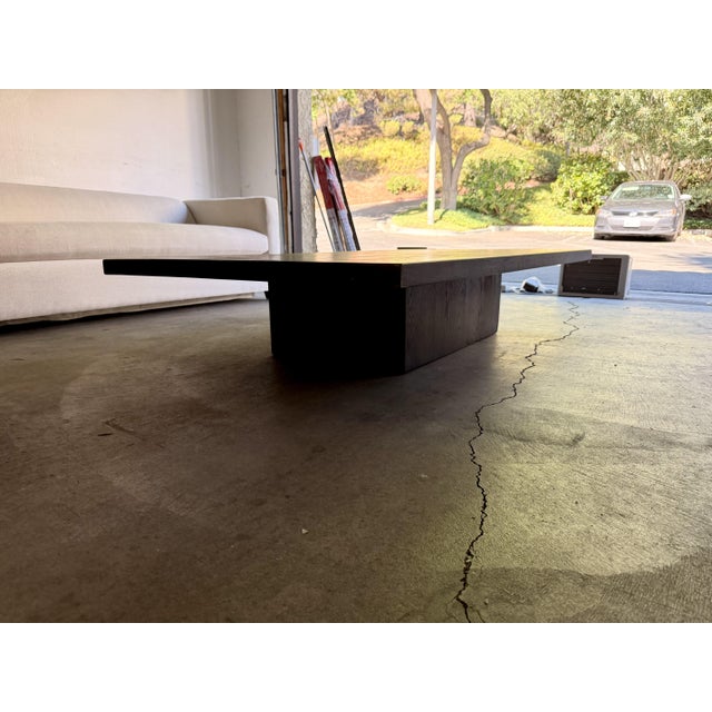Restoration Hardware Restoration Hardware Reclaimed Oak Plinth Coffee Table For Sale - Image 4 of 13