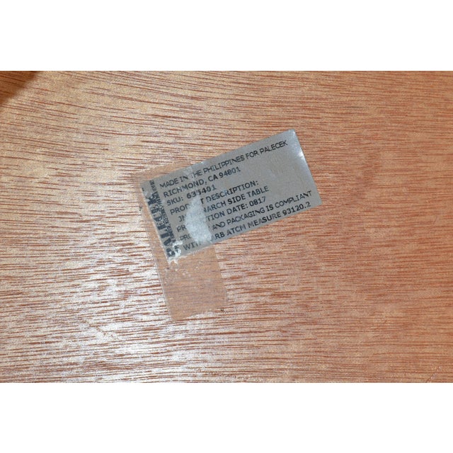 Mario Lopez Torres Style Round Rope Coffee Table on Geometric Base for Palecek For Sale - Image 11 of 13