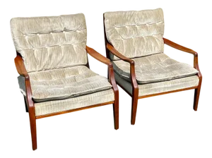 Scandinavian Armchairs, 1960s, Set of 2