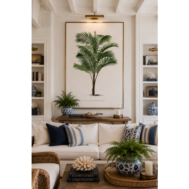 Vintage botanical artwork digitally enhanced from an 1878 palm illustration and refined for modern printing. Featuring...