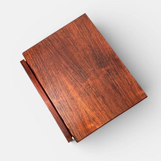 Danish Rosewood Bedside Table by Johannes Andersen for Dyrlund, 1960s For Sale - Image 9 of 13