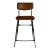 Odessa Square Leather 26.5" Counter Stool, Medium Brown For Sale