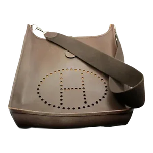 Hermes Evelyne Chocolate Brown Epsom Leather GM Handbag Purse