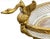 French Provincial Vintage Belgian-Style Cut Baccarat Style Crystal Centerpiece Bowl With Ornate Brass Bird Mount – Attributed to Val Saint Lambert, C. 1930–1950 For Sale - Image 3 of 3