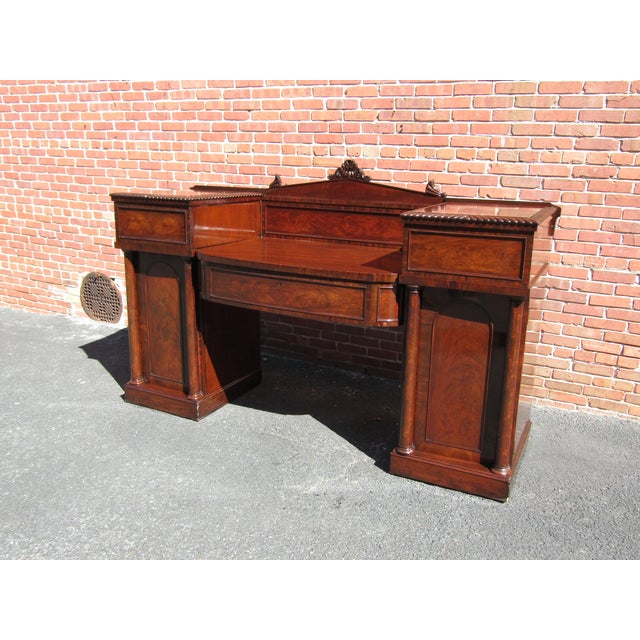 19th Century Double Pedestal William IV Mahogany Sideboard 1810-20 For Sale - Image 4 of 12
