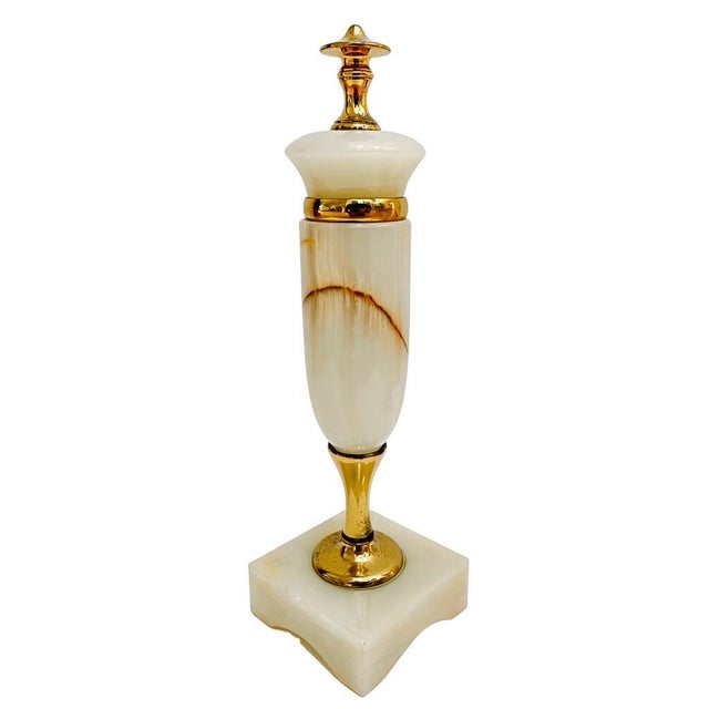 1960s French Art Deco Style Solid Onyx Garniture Urns - A Pair For Sale In San Diego - Image 6 of 12