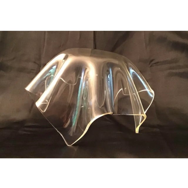 Mid-Century Modern Mid-Century Lucite Sculptured Handkerchief Bowl, Circa 70's For Sale - Image 3 of 10