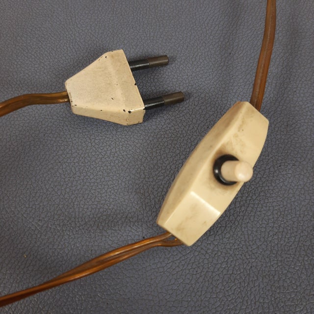 Large Brass Glass Table Lamp with Floral Motifs, 1960s For Sale - Image 15 of 18