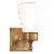 Visual Comfort Signature Siena Single Sconce in Hand-Rubbed Antique Brass with White Glass For Sale