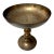 Vintage Etched French Floral Brass Pedestal Bowl For Sale