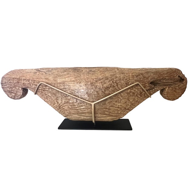 Wood Tribal Slit Drum Sculptural Accent Piece For Sale - Image 12 of 18