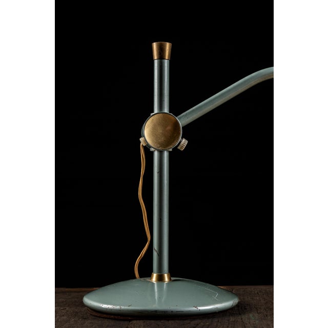 Space Age Adjustable "Model 2008" Flying Saucer Desk Lamp in Blue by Dazor For Sale - Image 10 of 13
