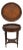 Maitland Smith Round Tray Top Mahogany Serving Table For Sale