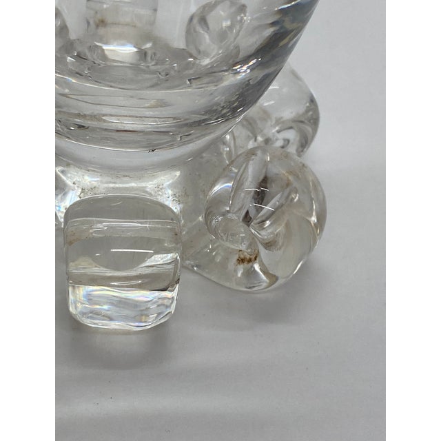 Glass Mid 20th Century Steuben Crystal Six-Toed Vase, Signed For Sale - Image 7 of 11
