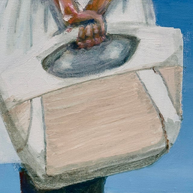 2020s Original Figurative Painting Woman by the Sea - Signed “S. Norman” For Sale - Image 5 of 10