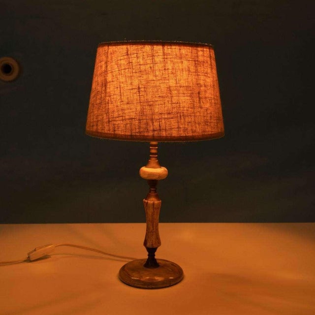 Table Lamp in Onyx & Brass, 1970s For Sale - Image 11 of 17